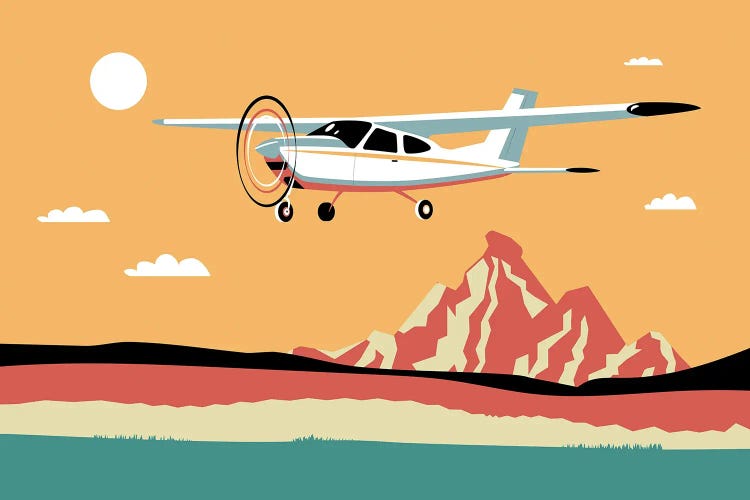 Airplane Landscape by jay stanley wall art