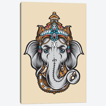 Ask Lord Ganesha Canvas Print #STY77} by Jay Stanley Canvas Wall Art