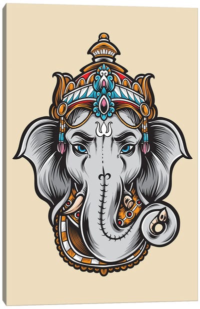 Ask Lord Ganesha Canvas Art Print - Indian Décor