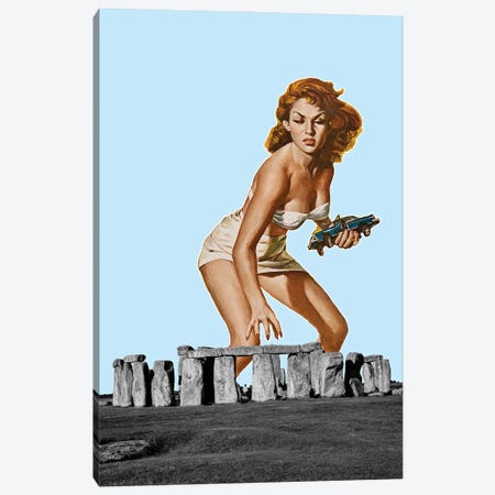 Attack On Stonehenge Canvas Print #STY80} by Jay Stanley Canvas Artwork