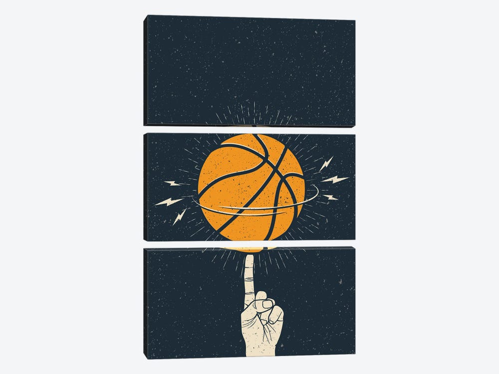 Basketball Is Fun by Jay Stanley 3-piece Canvas Print