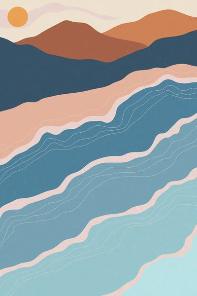 Beach And Mountains I by jay stanley canvas print