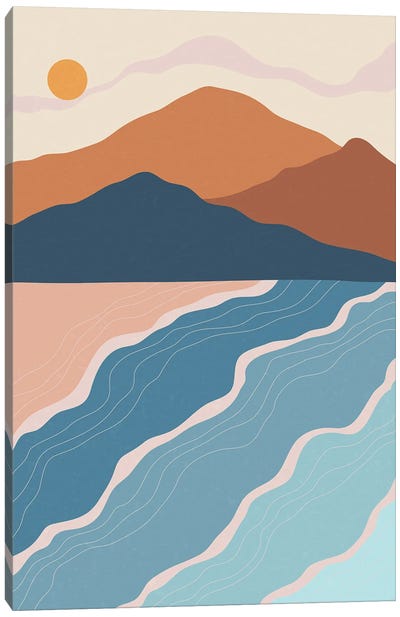 Beach And Mountains II Canvas Art Print - Jay Stanley