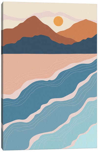 Beach And Mountains III Canvas Art Print - Jay Stanley