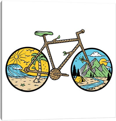 Best Bike Ride Ever Canvas Art Print - Cycling Art
