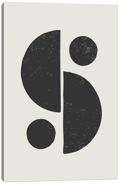 Black Abstract Shapes Series II Canvas Art Print - Jay Stanley