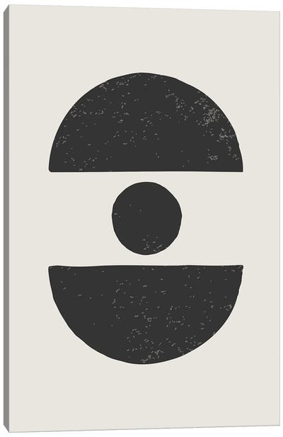 Black Abstract Shapes Series IV Canvas Art Print - Jay Stanley