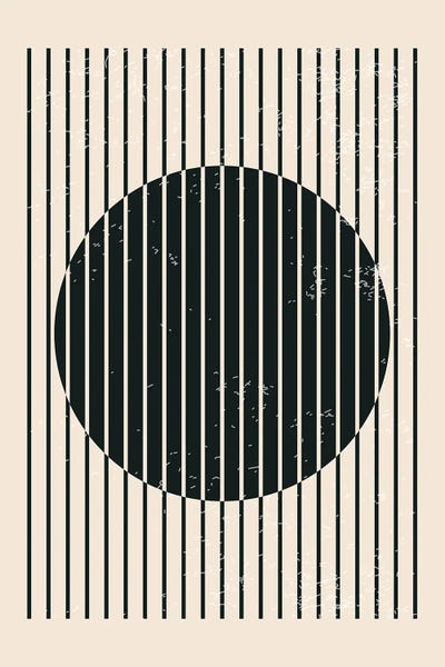 Minimalist Bohemian Decor: Black And White Geometric Shapes I by jay stanley