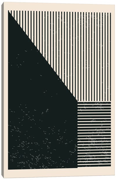 Black And White Geometric Shapes III Canvas Art Print - Jay Stanley