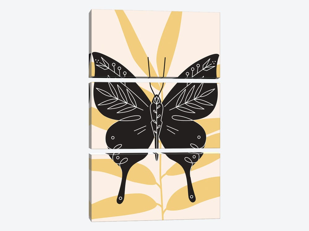 Abstract Butterfly by Jay Stanley 3-piece Canvas Art Print