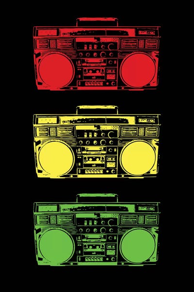 The Eighties: Boom Box Cubed Rasta by Steez