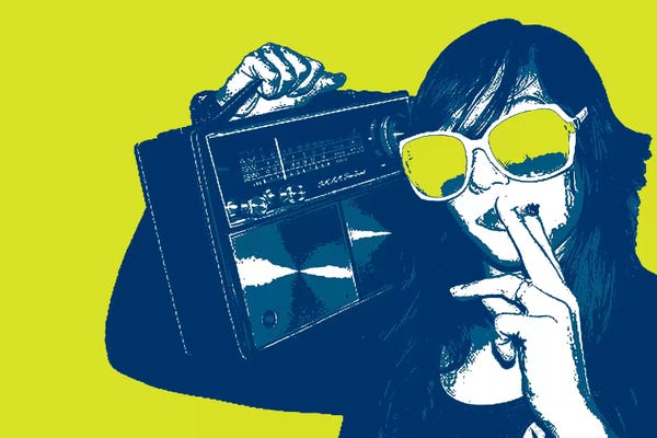 The Eighties: Boombox Joint Yellow by Steez