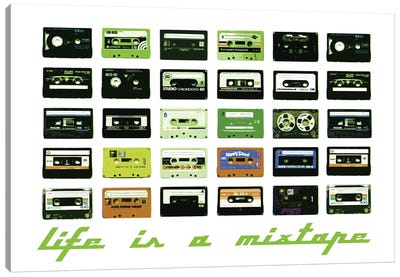 Mixtape Canvas Art Print - Cassette Tapes