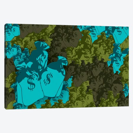 Money Bag Camo Canvas Print #STZ43} by Steez Canvas Art Print