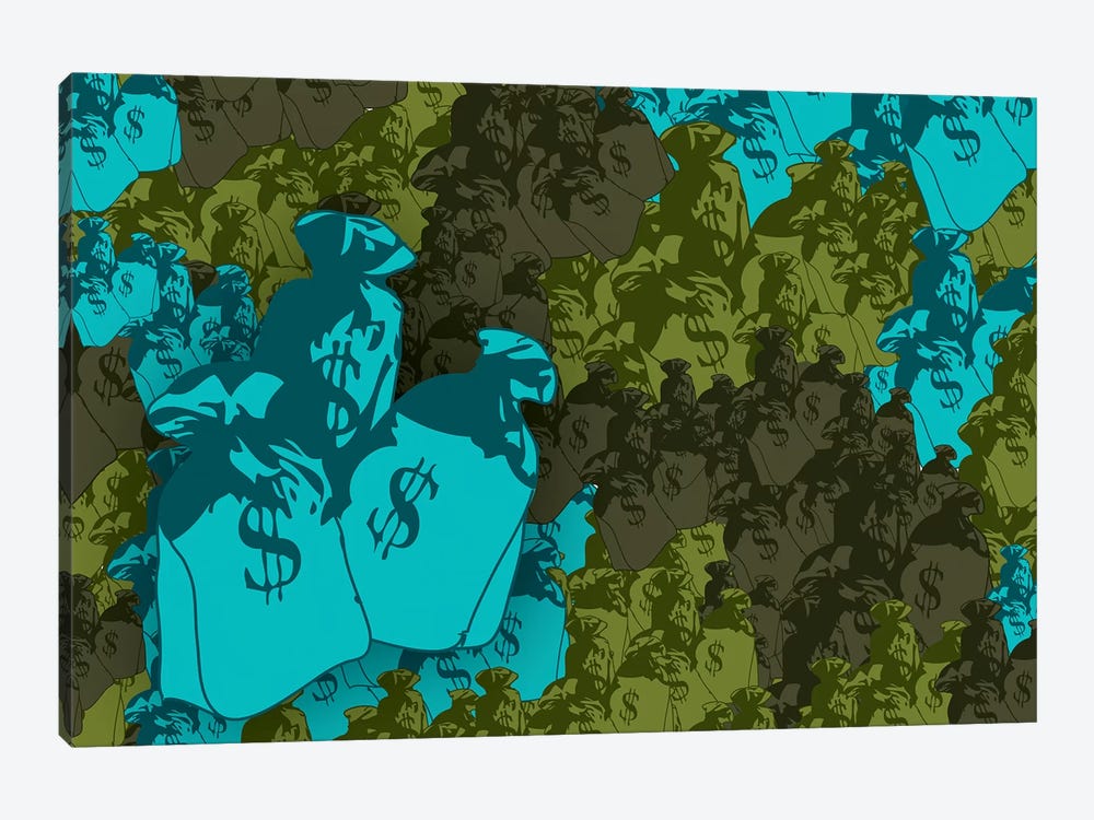 Money Bag Camo by Steez 1-piece Canvas Wall Art