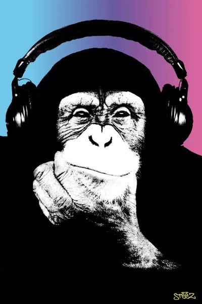Primates: Monkey Headphones Rasta II by Steez