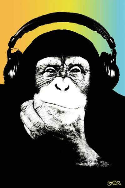 Monkeys: Monkey Headphones Rasta III by Steez