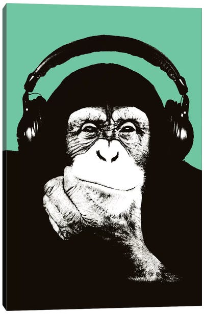 New Monkey Head VIII Canvas Art Print - Primate Art