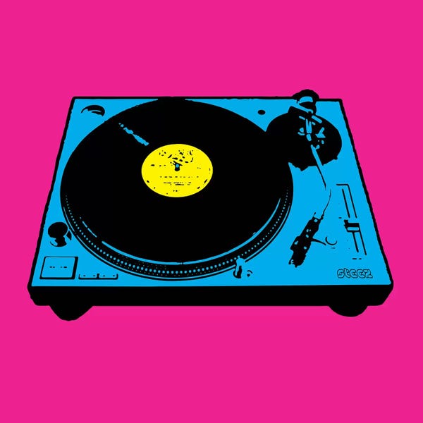 Media Formats: Turntable Pink Poster by Steez