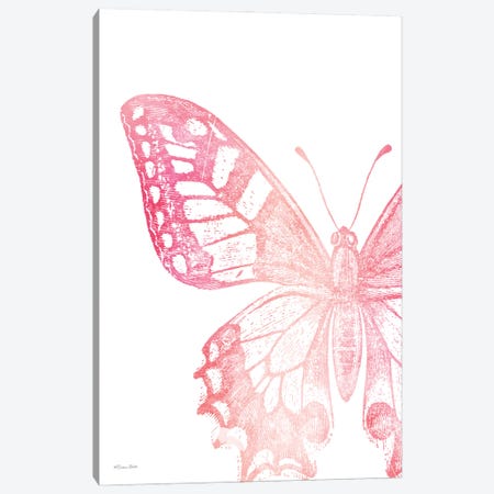 Pink Butterfly I Canvas Print #SUB132} by Susan Ball Canvas Art Print