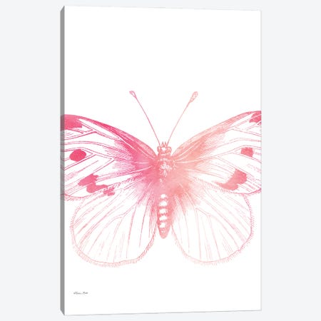 Pink Butterfly III Canvas Print #SUB133} by Susan Ball Art Print