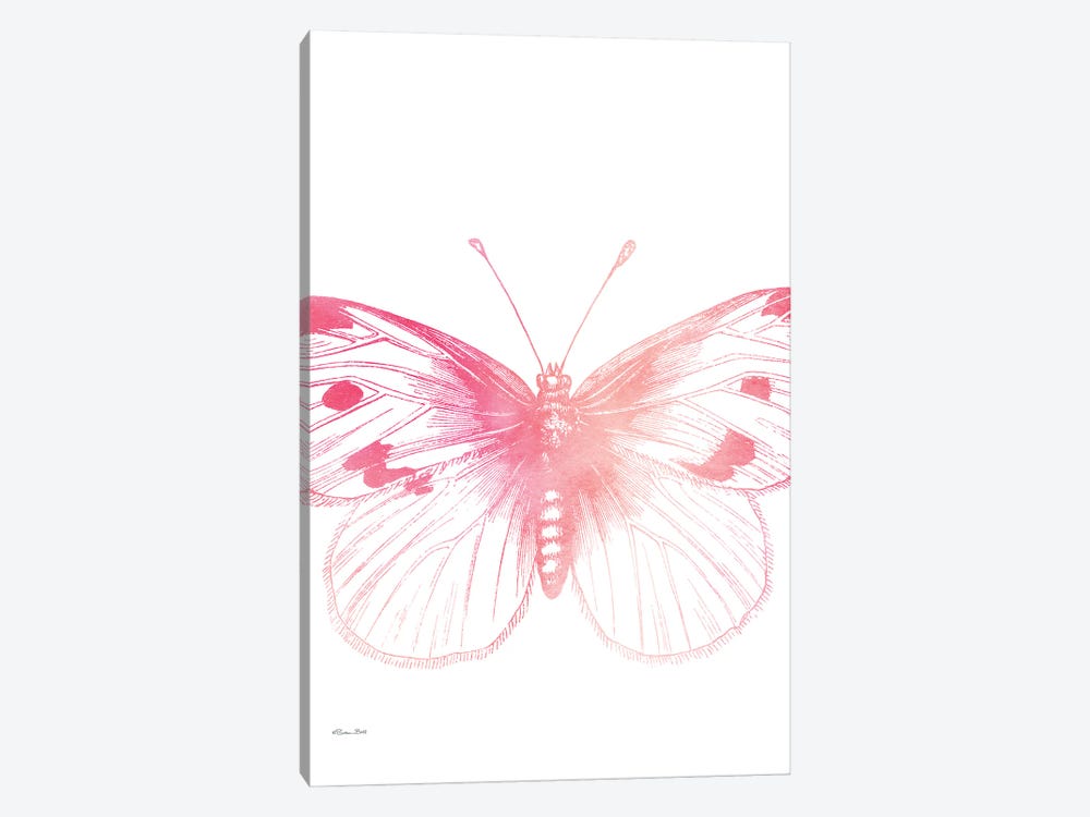 Pink Butterfly III by Susan Ball 1-piece Canvas Art Print