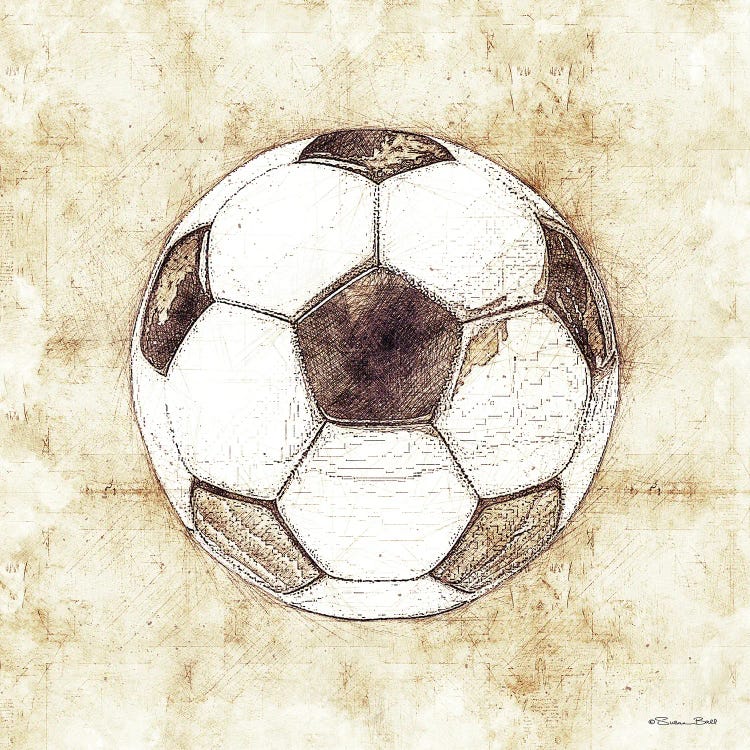 Soccer Sketch by Susan Ball wall art
