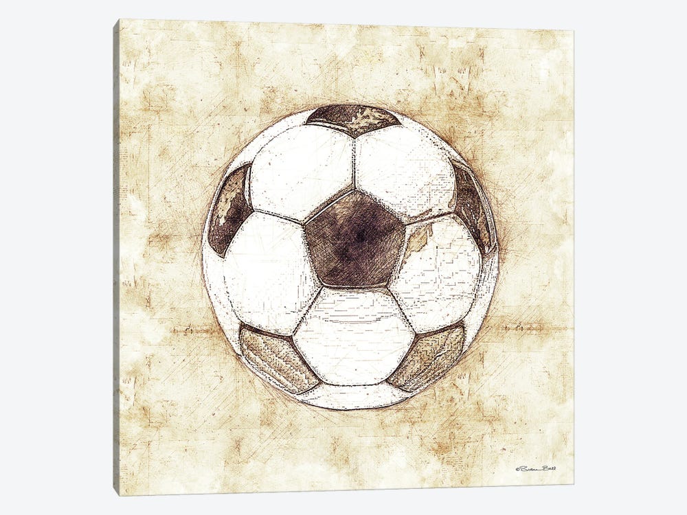 Soccer Sketch by Susan Ball 1-piece Art Print