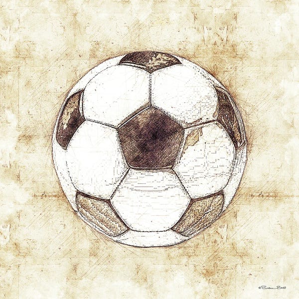 Kids Sports Art: Soccer Sketch by Susan Ball