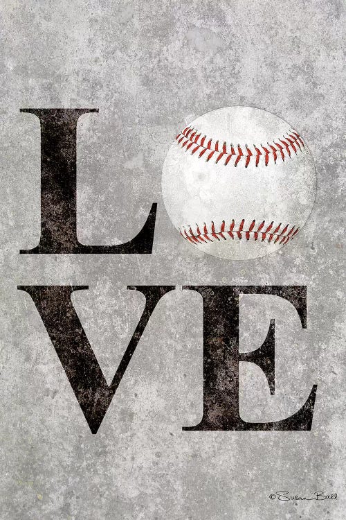 LOVE Baseball by Susan Ball wall art