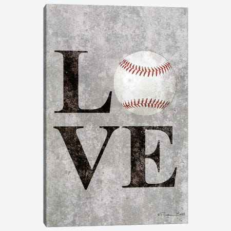 LOVE Baseball Canvas Print #SUB17} by Susan Ball Canvas Artwork