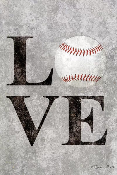 Kids Sports Art: LOVE Baseball by Susan Ball