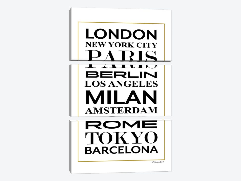 Fashion Cities by Susan Ball 3-piece Canvas Artwork