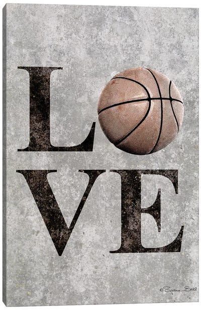 LOVE Basketball Canvas Art Print - Classroom Wall Art