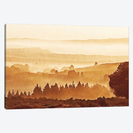 Sunset Over Forest Canvas Print #SUB195} by Susan Ball Canvas Artwork