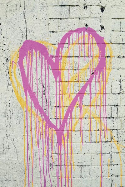 Susan Ball: Drippy Graffiti Hearts by Susan Ball