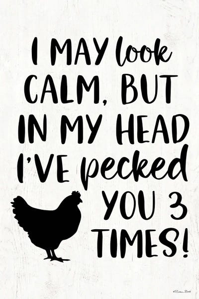 Canvas Art Prints: I May Look Calm by Susan Ball