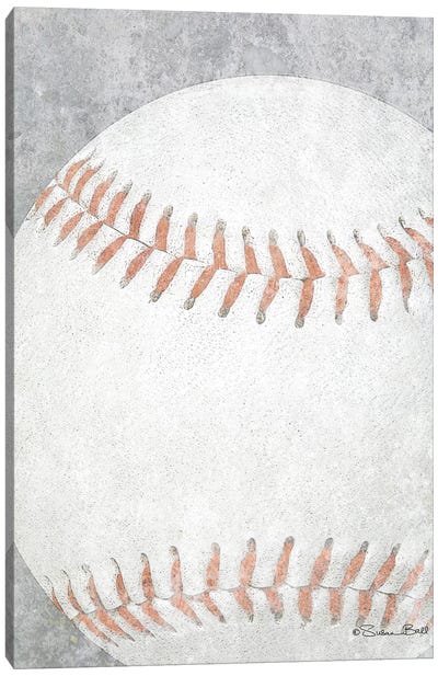 Sports Ball - Baseball Canvas Art Print - Game Room Art