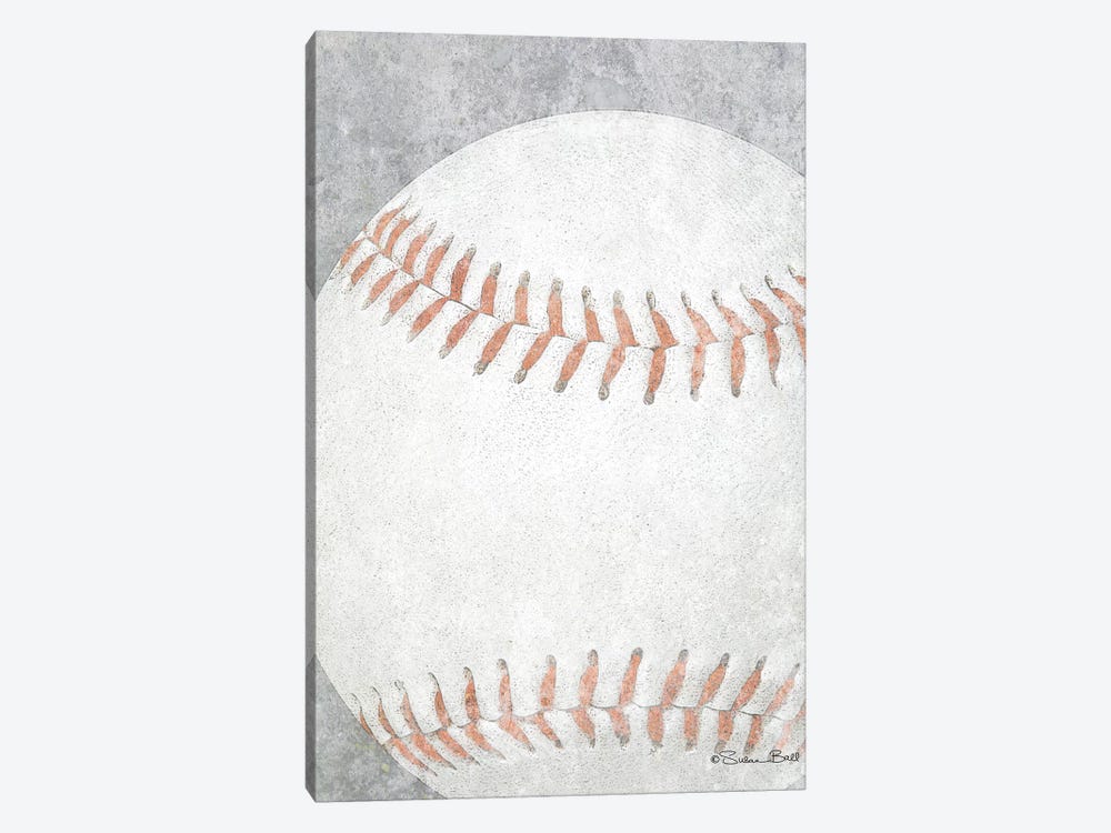Sports Ball - Baseball by Susan Ball 1-piece Canvas Art