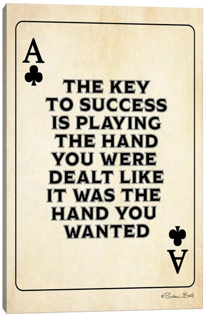 Ace of Clubs Canvas Art Print - Inspirational Office