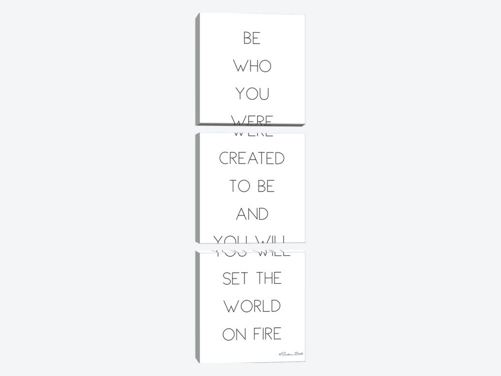 Be Who You Were Created to Be by Susan Ball 3-piece Canvas Art Print