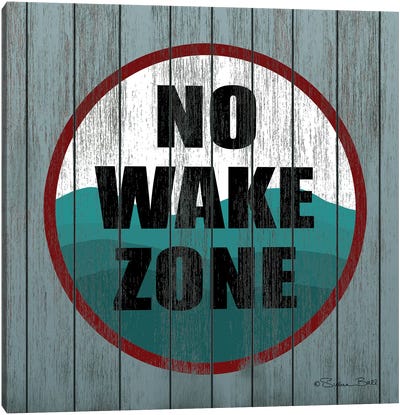 No Wake Zone  Canvas Art Print - Camping Art
