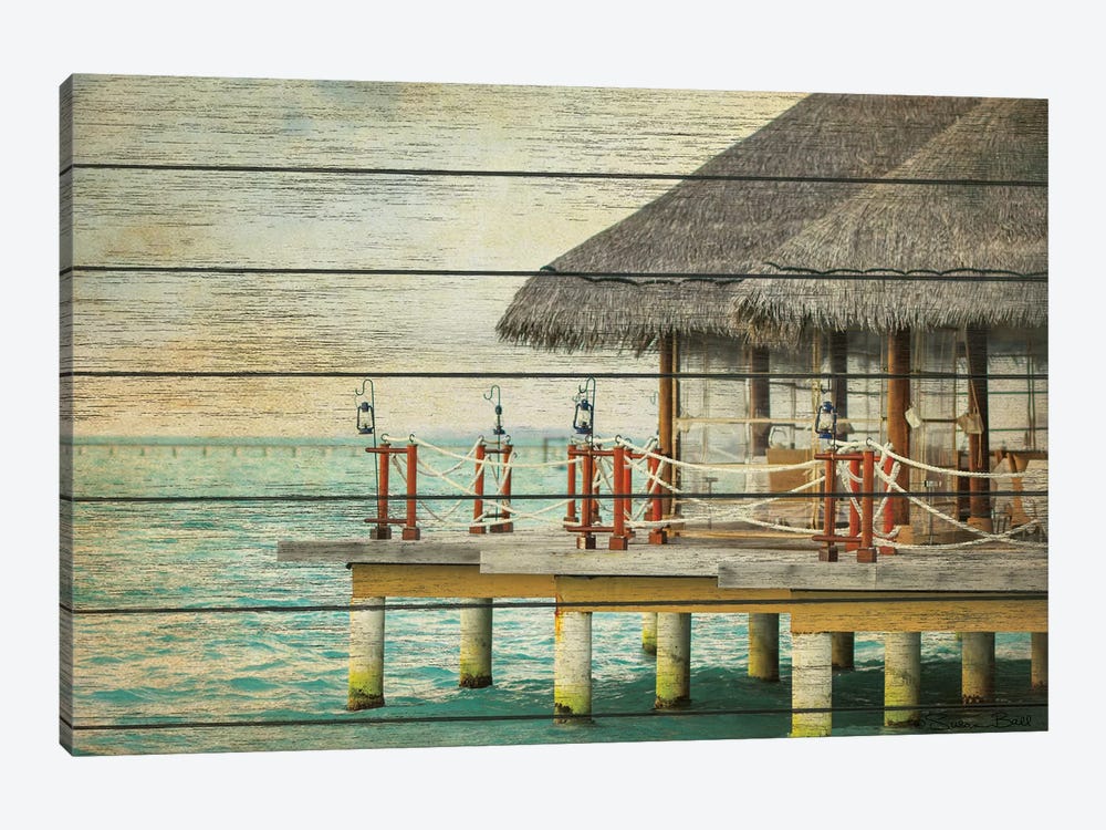 Vintage Beach Hut  1-piece Canvas Artwork