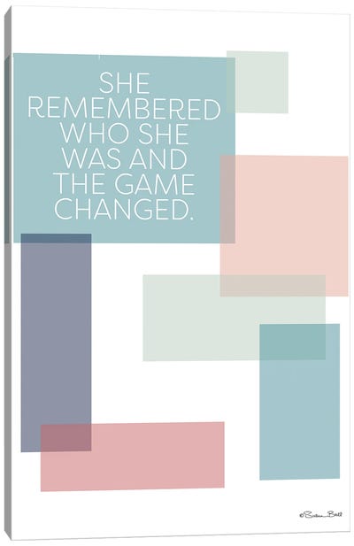 Game Changed Canvas Art Print - Minimalist Quotes