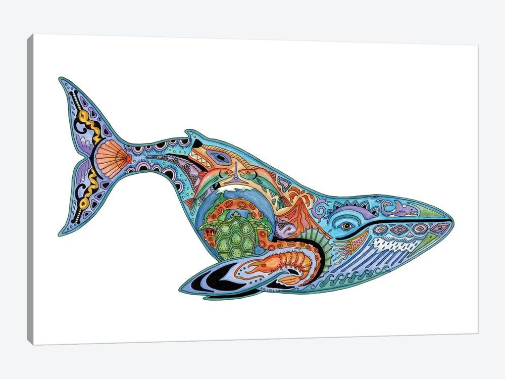 Blue Whale by Sue Coccia 1-piece Canvas Print