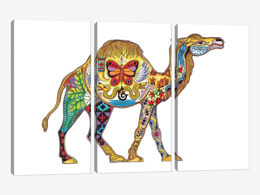 Camel by Sue Coccia 3-piece Canvas Art Print