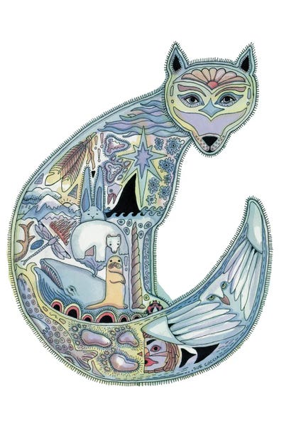 Embellished Animals: Arctic Fox by Sue Coccia