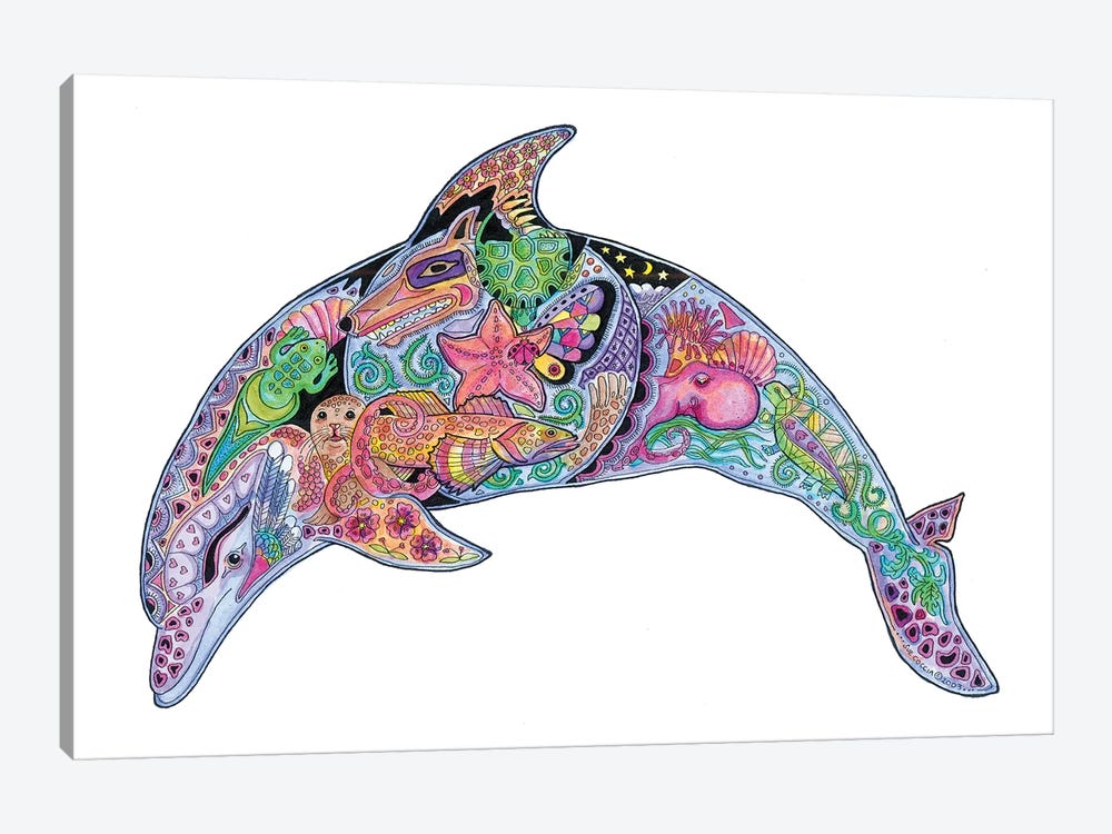 Dolphin by Sue Coccia 1-piece Art Print