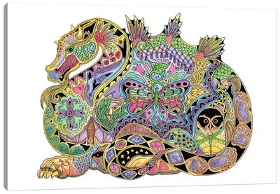 Dragon Canvas Art Print - Ladybug Art