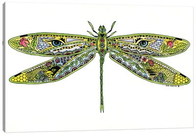Dragonfly Canvas Art Print - Ladybug Art